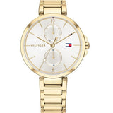 Tommy Hilfiger Angela White Dial Gold Steel Strap Watch for Women - 1782128 Authentic Buy Shop Now