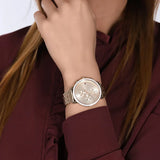 Tommy Hilfiger Madison Quartz Gold Dial Gold Steel Strap Watch For Women - 1782189 Authentic Buy Shop Now