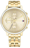 Tommy Hilfiger Madison Quartz Gold Dial Gold Steel Strap Watch For Women - 1782189 Authentic Buy Shop Now