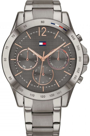 Tommy Hilfiger Haven Chronograph Quartz Grey Dial Grey Steel Strap Watch For Women - 1782196 Authentic Buy Shop Now