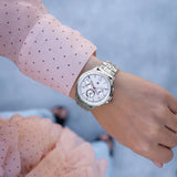 Tommy Hilfiger Harper Chronograph White Dial Silver Steel Strap Watch For Women - 1782222 Authentic Buy Shop Now