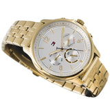 Tommy Hilfiger Harper Chronograph White Dial Gold Steel Strap Watch For Women - 1782223 Authentic Buy Shop Now