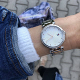 Tommy Hilfiger Lynn Quartz White Dial Two Tone Steel Strap Watch For Women - 1782236 Authentic Buy Shop Now