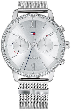 Tommy Hilfiger Blake Diamonds Silver Dial Silver Mesh Bracelet Watch for Women - 1782301 Authentic Buy Shop Now