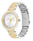 Tommy Hilfiger Joy Chronograph Silver Dial Two Tone Steel Strap Watch for Women - 1782534 Authentic Buy Shop Now