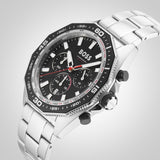 Hugo Boss Energy Chronograph Black Dial Silver Steel Strap Watch For Men - 1513971 Authentic Buy Shop Now