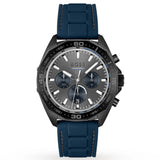 Hugo Boss Energy Chronograph Grey Dial Green Rubber Strap Watch For Men - 1513972 Authentic Buy Shop Now