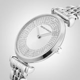 Emporio Armani Gianni T-Bar Quartz Silver Dial Silver Steel Strap Watch For Women - AR11445 Authentic Buy Shop Now