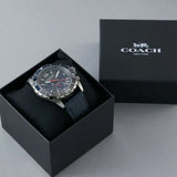 Coach Kent Grey Dial Blue Leather Strap Watch for Men - 14602558 Authentic Buy Shop Now