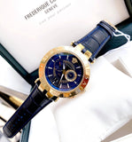 Versace V-Race Multifunction Quartz Blue Dial Blue Leather Strap Watch For Men - VEBV00219 Authentic Buy Shop Now
