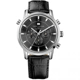 Tommy Hilfiger Harrison Chronograph Black Dial Black Leather Strap Watch for Men - 1790875 Authentic Buy Shop Now