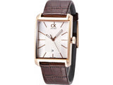 Calvin Klein Window Silver Dial Brown Leather Strap Watch for Men - K2M21620 Authentic Buy Shop Now