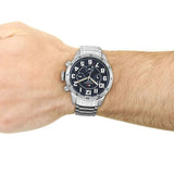 Tommy Hilfiger Trent Chronograph Blue Dial Silver Steel Strap Watch for Men - 1791053 Authentic Buy Shop Now