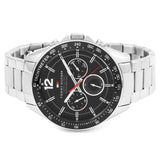 Tommy Hilfiger Luke Chronograph Black Dial Silver Steel Strap Watch for Men - 1791104 Authentic Buy Shop Now