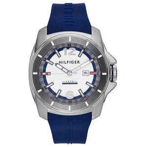 Tommy Hilfiger Windsurf White Dial Blue Rubber Strap Watch for Men - 1791113 Authentic Buy Shop Now