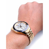 Tommy Hilfiger Luke Chronograph White Dial Gold Steel Strap Watch for Men - 1791121 Authentic Buy Shop Now
