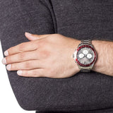 Tommy Hilfiger Luke Chronograph Black Dial Silver Steel Strap Watch for Men - 1791122 Authentic Buy Shop Now