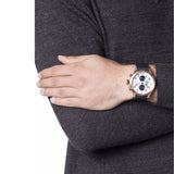 Tommy Hilfiger Trent Quartz White Dial Blue Leather Strap Watch for Men - 1791139 Authentic Buy Shop Now