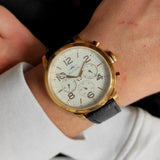 Tommy Hilfiger Jake Multifunction White Dial Black Leather Strap Watch for Men - 1791236 Authentic Buy Shop Now