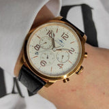 Tommy Hilfiger Jake Multifunction White Dial Black Leather Strap Watch for Men - 1791236 Authentic Buy Shop Now