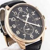 Tommy Hilfiger Dean Chronograph Quartz Black Dial Black Leather Strap Watch for Men - 1791273 Authentic Buy Shop Now