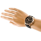 Tommy Hilfiger Dean Chronograph Quartz Black Dial Black Leather Strap Watch for Men - 1791273 Authentic Buy Shop Now