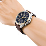 Tommy Hilfiger Dean Multifunctional Blue Dial Brown Leather Strap Watch for Men - 1791275 Authentic Buy Shop Now