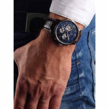 Tommy Hilfiger Keagan Chronograph Blue Dial Brown Leather Strap Watch for Men - 1791290 Authentic Buy Shop Now