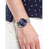 Tommy Hilfiger Oliver Quartz Blue Dial Silver Mesh Bracelet Watch for Men - 1791302 Authentic Buy Shop Now