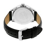 Tommy Hilfiger Oliver Analog Silver Dial Black Leather Strap Watch for Men - 1791305 Authentic Buy Shop Now