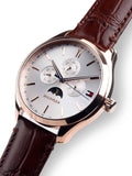 Tommy Hilfiger Oliver Chronograph White Dial Brown Leather Strap Watch for Men - 1791306 Authentic Buy Shop Now