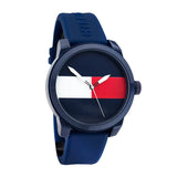 Tommy Hilfiger Denim Quartz Blue Dial Blue Rubber Strap Watch for Men - 1791322 Authentic Buy Shop Now