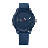 Tommy Hilfiger Denim Quartz Blue Dial Blue Rubber Strap Watch for Men - 1791325 Authentic Buy Shop Now