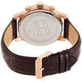 Tommy Hilfiger Kane Chronograph Blue Dial Brown Leather Strap Watch for Men - 1791399 Authentic Buy Shop Now