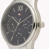 Tommy Hilfiger Damon Chronograph Blue Dial Silver Steel Strap Watch for Men - 1791416 Authentic Buy Shop Now