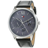 Tommy Hilfiger Damon Multifunction Black Dial Black Leather Strap Watch for Men - 1791417 Authentic Buy Shop Now