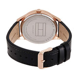 Tommy Hilfiger Damon Quartz Black Dial Black Leather Strap Watch for Men - 1791419 Authentic Buy Shop Now