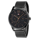 Tommy Hilfiger Damon Quartz Black Dial Black Mesh Bracelet Watch for Men - 1791420 Authentic Buy Shop Now