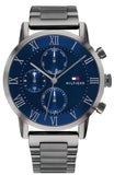 Tommy Hilfiger Kane Quartz Blue Dial Black Steel Strap Watch for Men - 1791456 Authentic Buy Shop Now