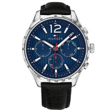 Tommy Hilfiger Gavin Blue Dial Blue Leather Strap Watch for Men - 1791468 Authentic Buy Shop Now