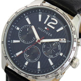 Tommy Hilfiger Gavin Blue Dial Blue Leather Strap Watch for Men - 1791468 Authentic Buy Shop Now