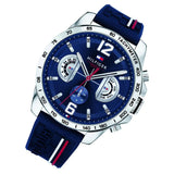 Tommy Hilfiger Decker Blue Dial Blue Rubber Strap Watch for Men - 1791476 Authentic Buy Shop Now