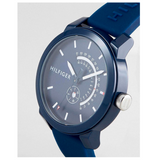 Tommy Hilfiger Denim Quartz Blue Dial Blue Rubber Strap Watch for Men - 1791482 Authentic Buy Shop Now