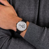 Tommy Hilfiger Lexor Silver Dial Black Leather Strap Watch For Men - 1791489 Authentic Buy Shop Now