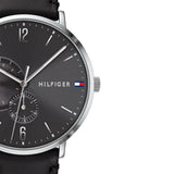 Tommy Hilfiger Brooklyn Black Dial Black Leather Strap Watch for Men - 1791509 Authentic Buy Shop Now