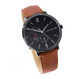 Tommy Hilfiger Brooklyn Quartz Black Dial Brown Leather Strap Watch for Men - 1791510 Authentic Buy Shop Now