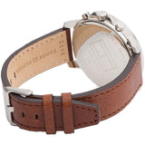 Tommy Hilfiger Deacon White Dial Brown Leather Strap Watch for Men - 1791550 Authentic Buy Shop Now