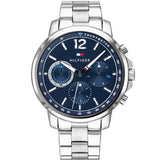 Tommy Hilfiger London Chronograph Quartz Blue Dial Silver Steel Strap Watch for Men - 1791534 Authentic Buy Shop Now
