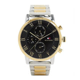 Tommy Hilfiger Analog Black Dial Two Tone Steel Strap Watch for Men - 1791539 Authentic Buy Shop Now