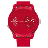 Tommy Hilfiger Denim Red Dial Red Rubber Strap Watch for Men - 1791557 Authentic Buy Shop Now